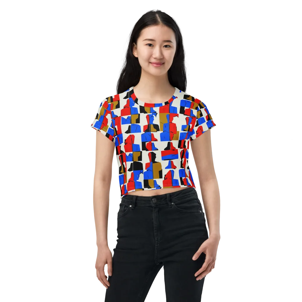 Primary Silhouettes on Crop Tee — Front