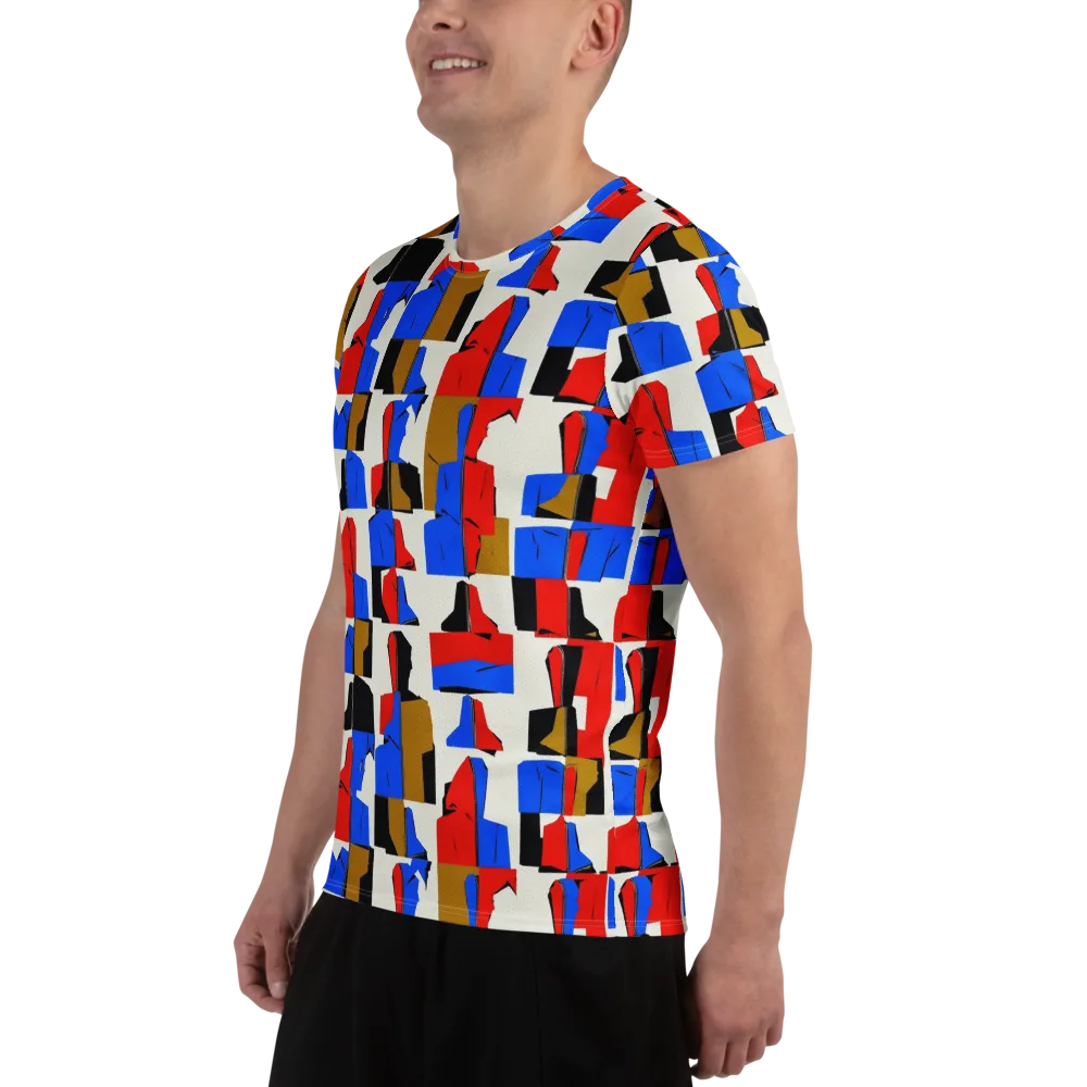 Primary Silhouettes on Men's Athletic T-Shirt — Left