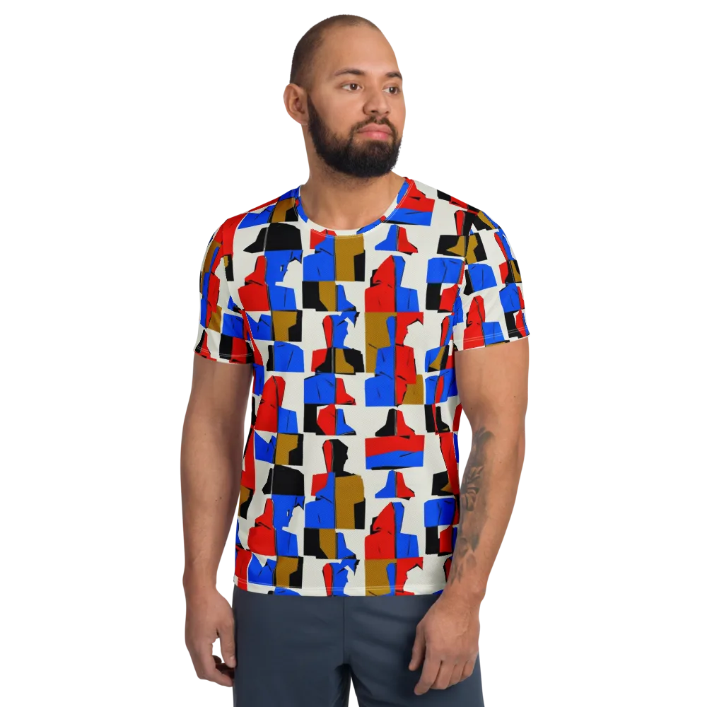 Primary Silhouettes on Men's Athletic T-Shirt — Front