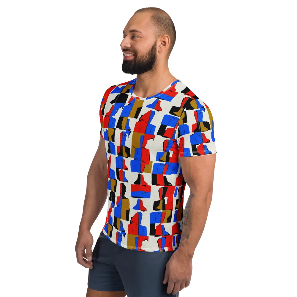 Primary Silhouettes on Men's Athletic T-Shirt — Left