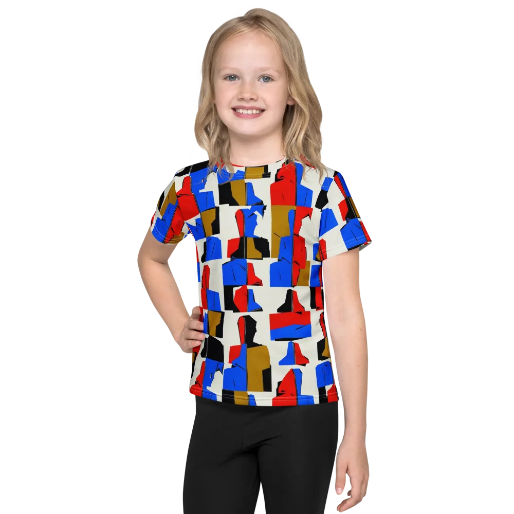 Primary Silhouettes on Kids Crew Neck T-Shirt — Front
