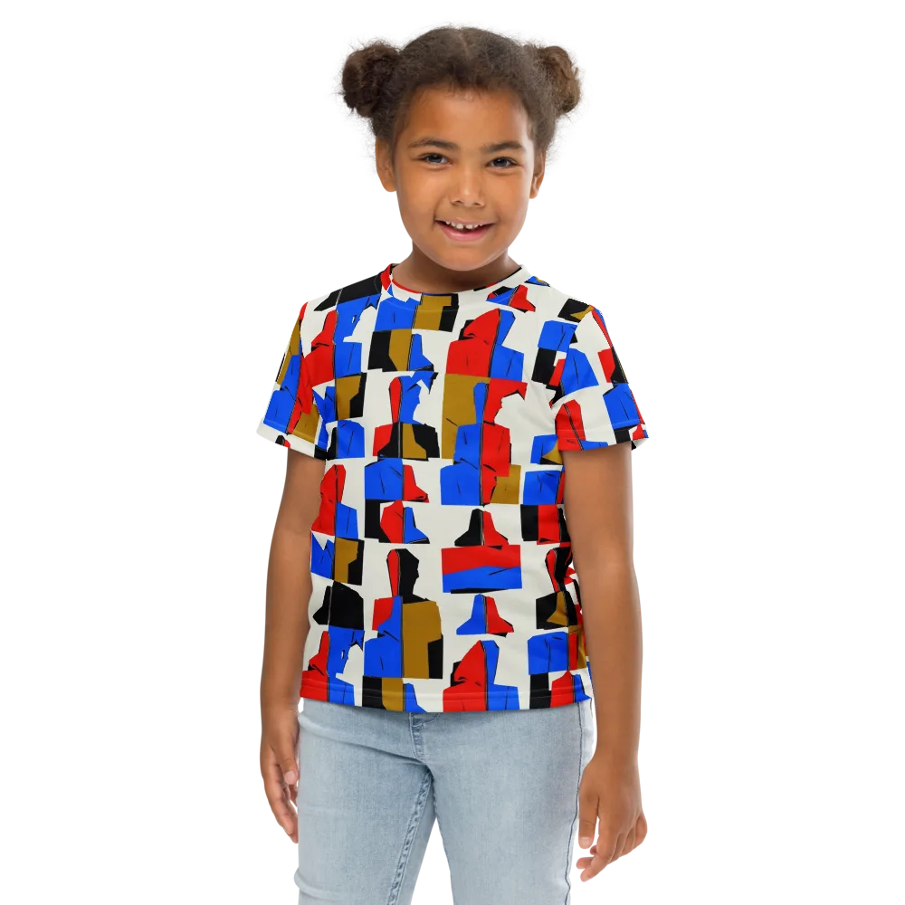 Primary Silhouettes on Kids Crew Neck T-Shirt — Front