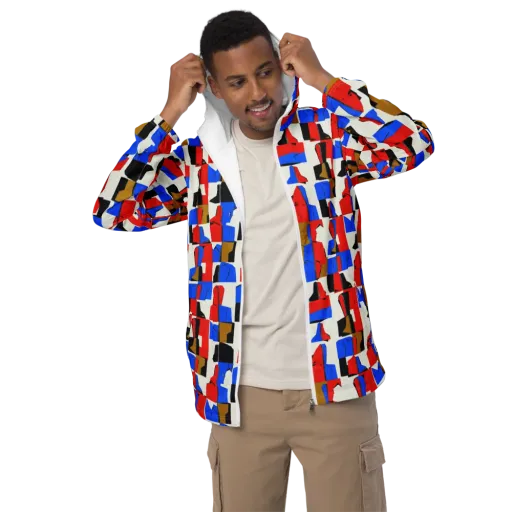 Primary Silhouettes on a Men's Windbreaker