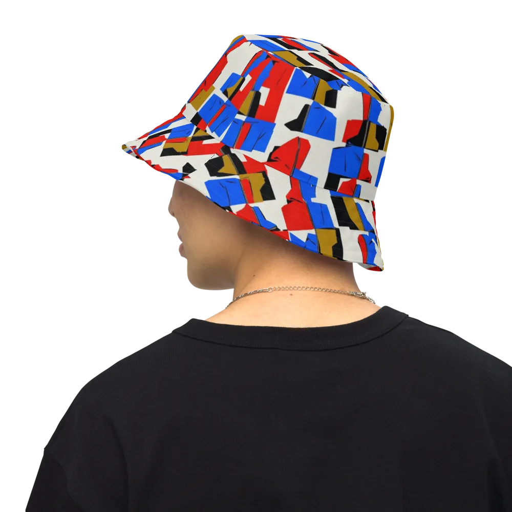 Primary Silhouettes on Reversible Bucket Hat — Back Inside