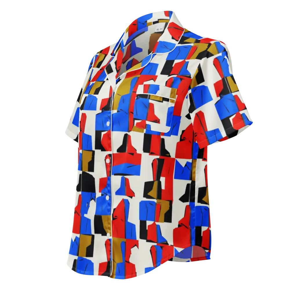 Primary Silhouettes on Women's Short Sleeve Pajama Top — Left Front