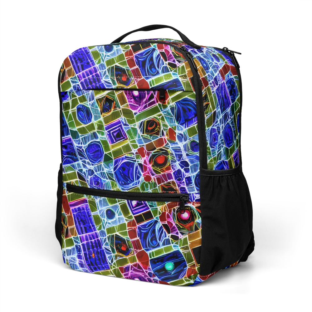 Neon Shardwork on Utility Backpack — Left Front