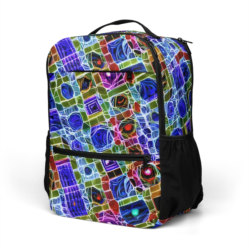Neon Shardwork on Utility Backpack — Left Front