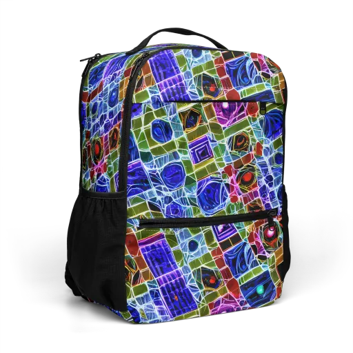 Neon Shardwork on a Utility Backpack