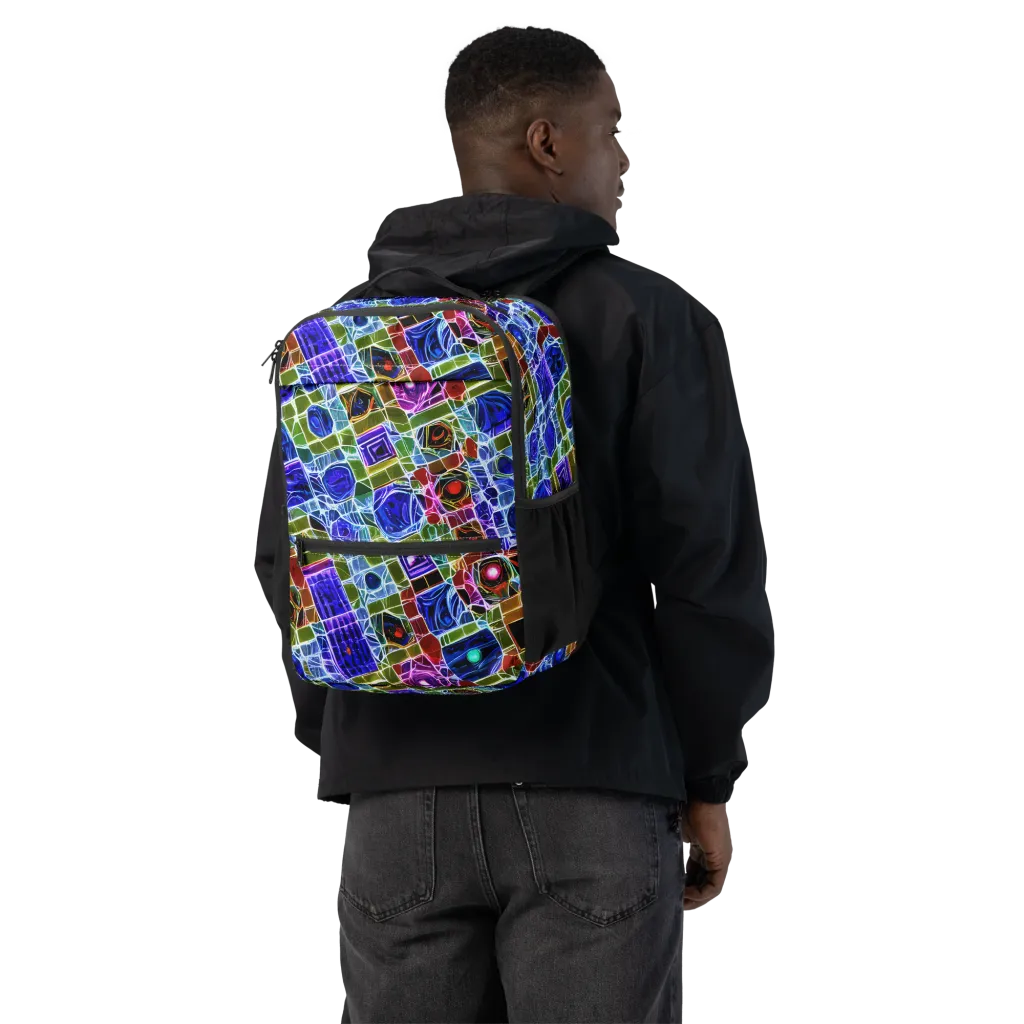 Neon Shardwork on Utility Backpack — Back