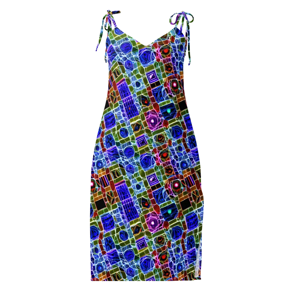 Neon Shardwork on Slip Dress — Front