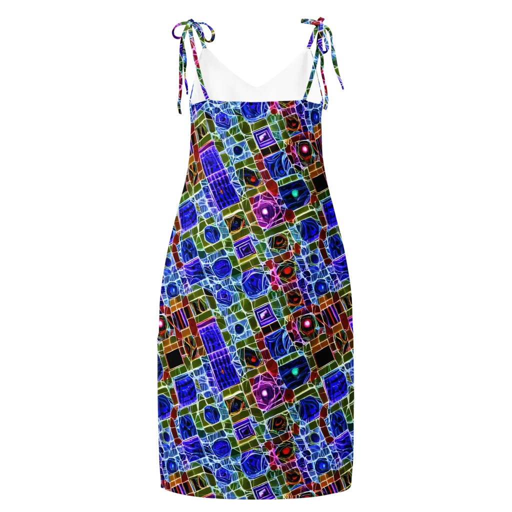Neon Shardwork on Slip Dress — Back