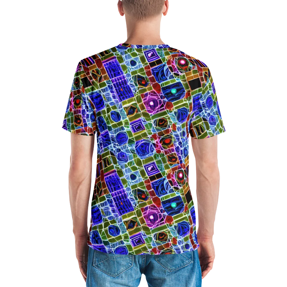 Neon Shardwork on Men's Crew Neck T-Shirt — Back