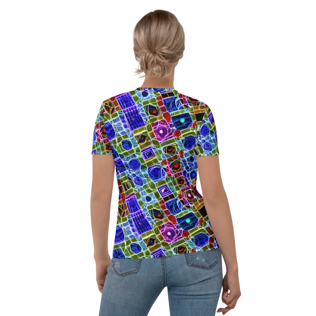 Neon Shardwork on Women's Crew Neck T-Shirt — Back