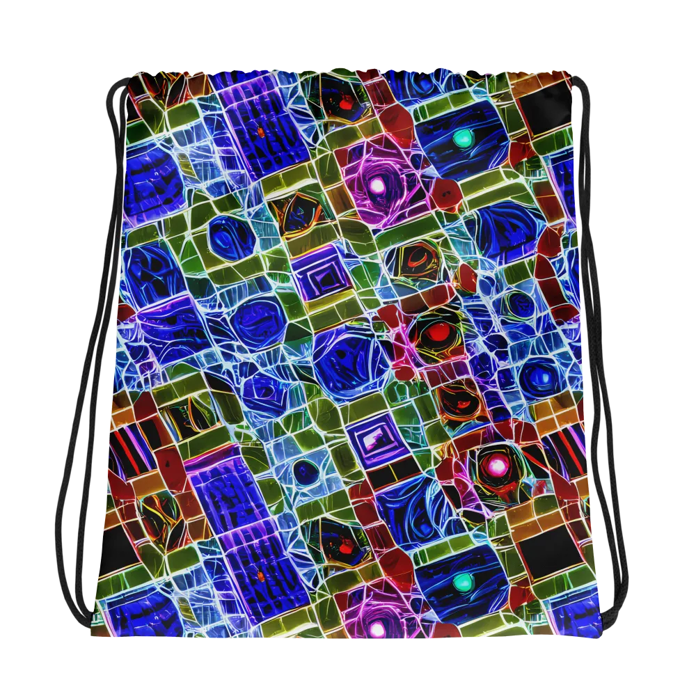 Neon Shardwork on Drawstring Bag — Photo