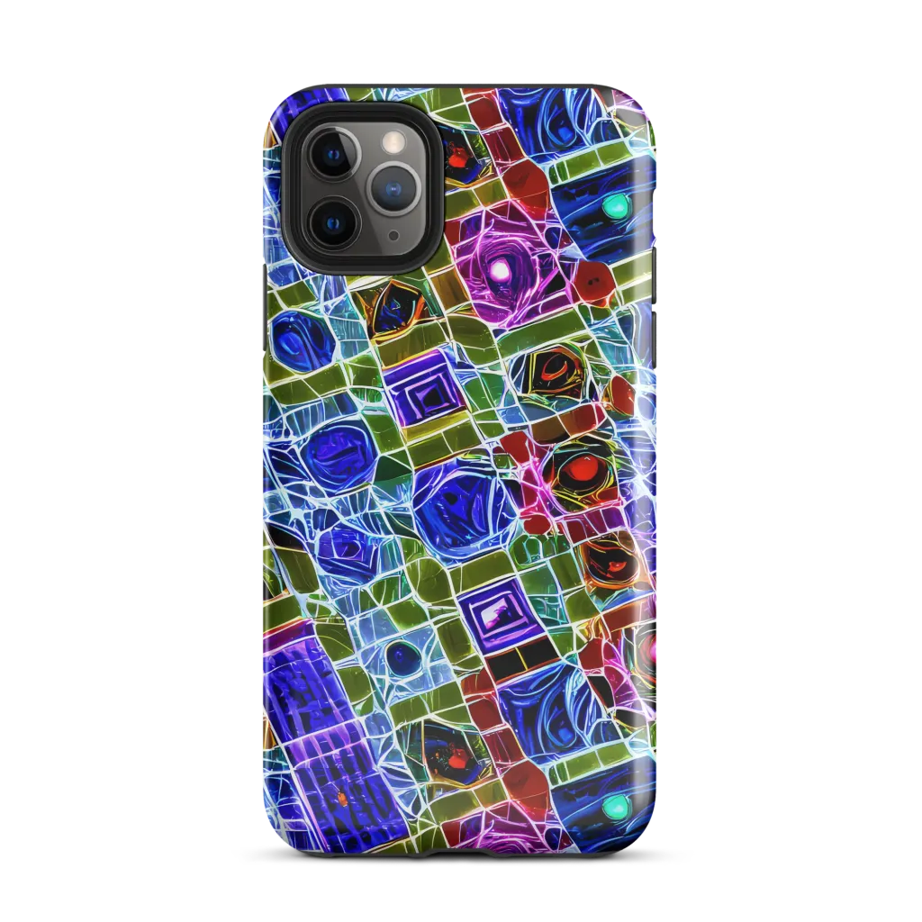 Neon Shardwork on Tough Case for iPhone® — Front