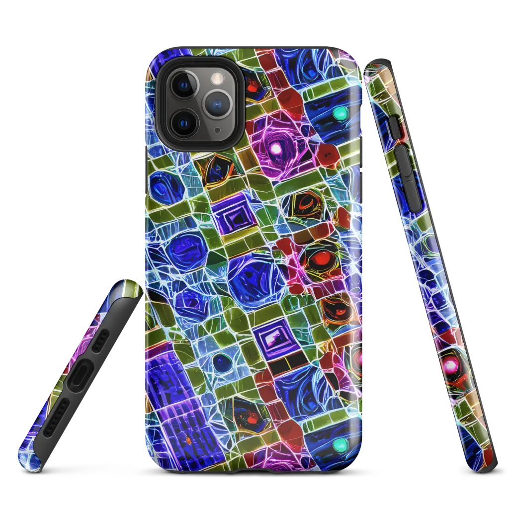 Neon Shardwork on Tough Case for iPhone® — Front