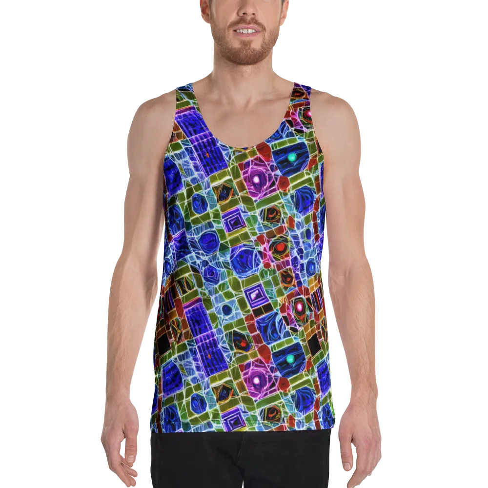 Neon Shardwork on Men's Tank Top — Front