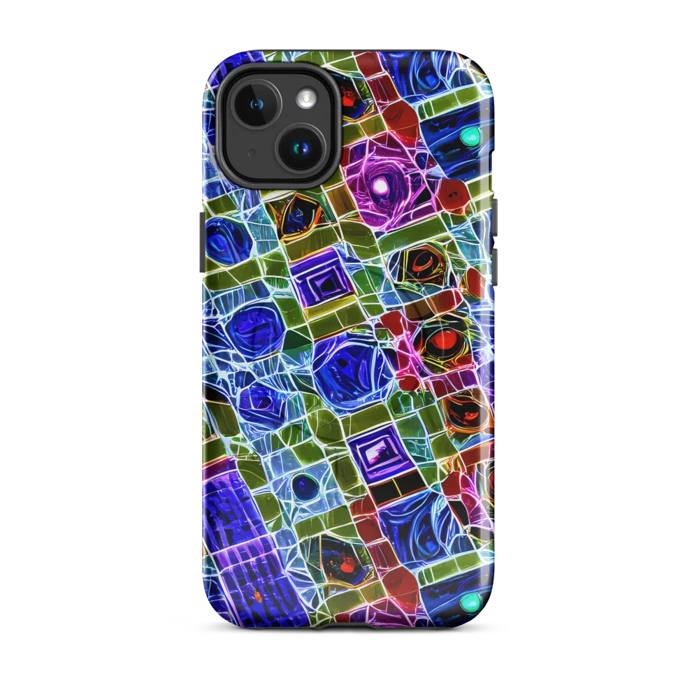 Neon Shardwork on MagSafe Tough Case for iPhone® — Front