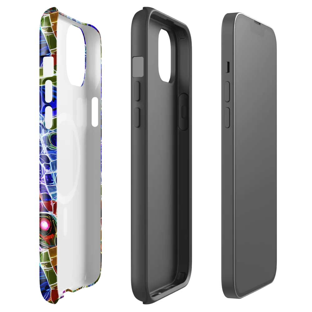 Neon Shardwork on MagSafe Tough Case for iPhone® — Front