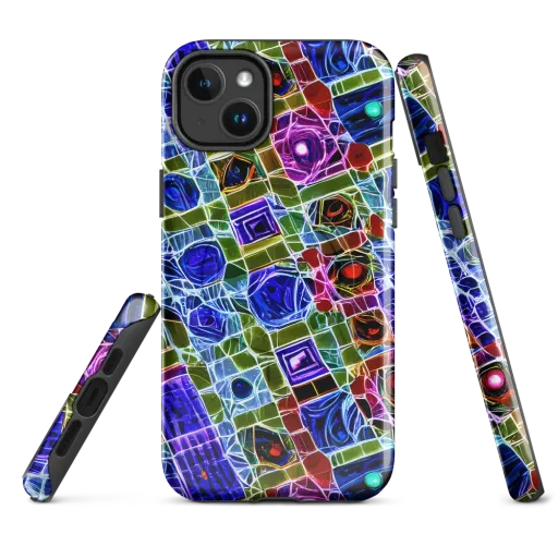 Neon Shardwork on a MagSafe Tough Case for iPhone®