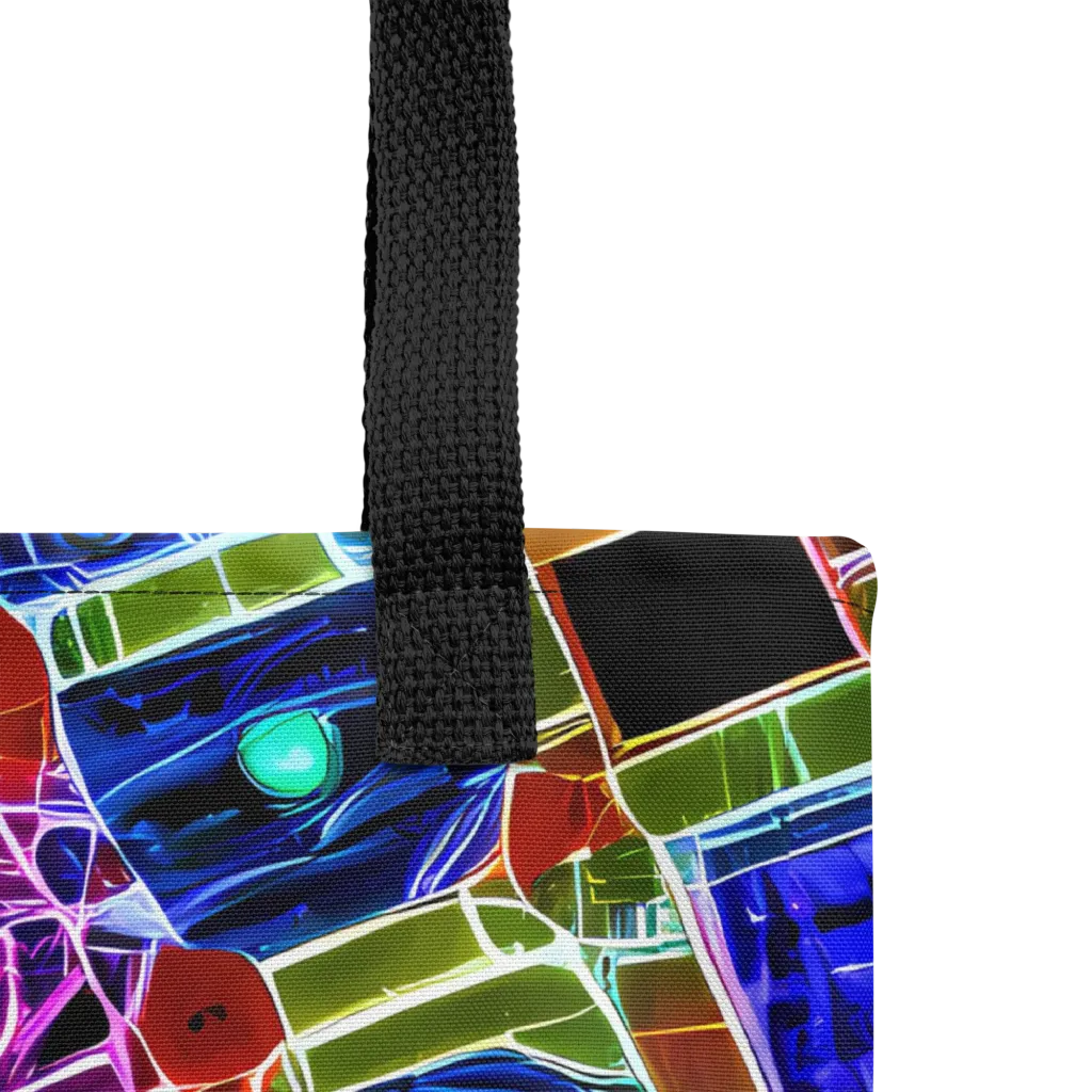 Neon Shardwork on Tote Bag — Product details