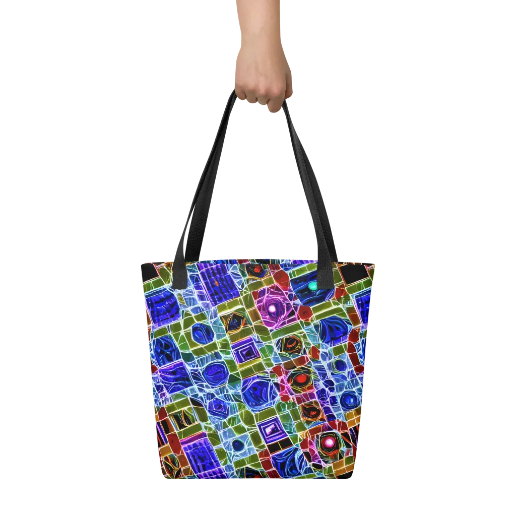 Neon Shardwork on Tote Bag — Front