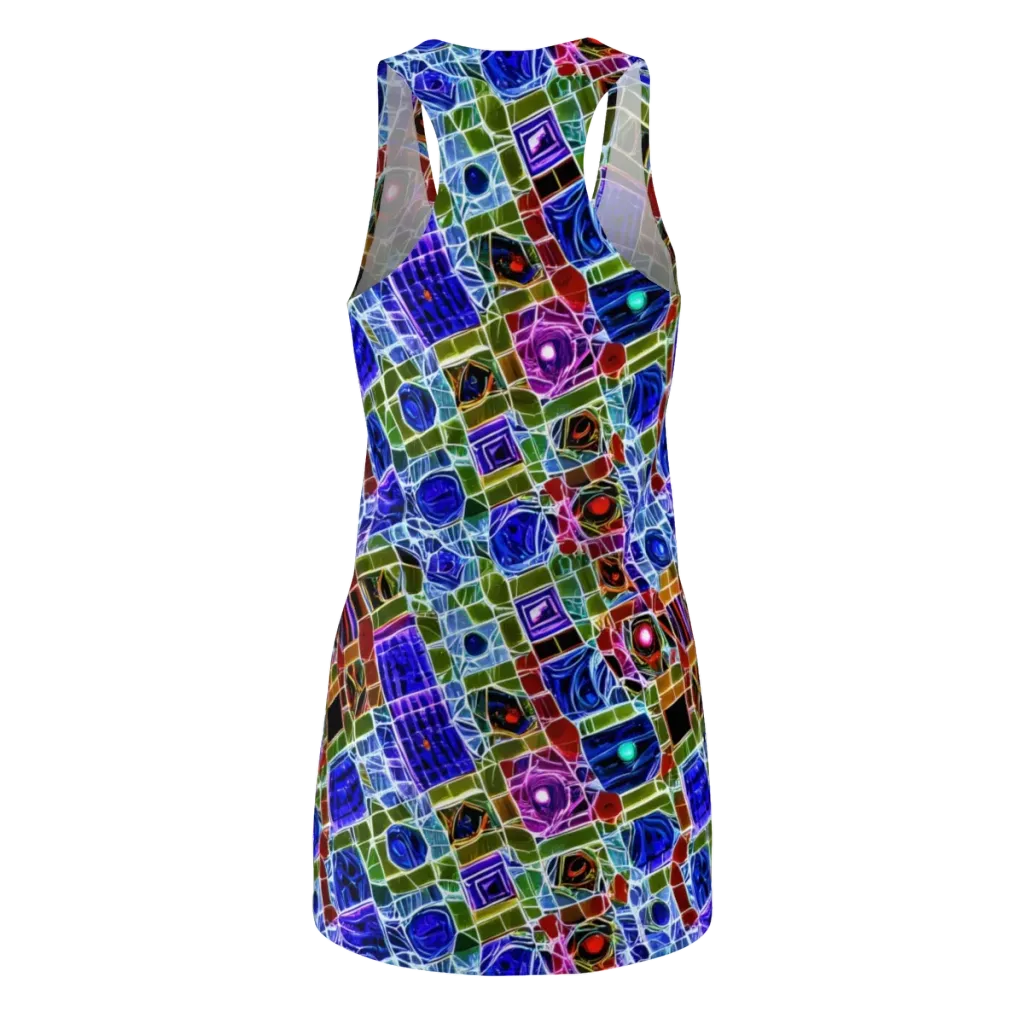 Neon Shardwork on Racerback Dress — Back