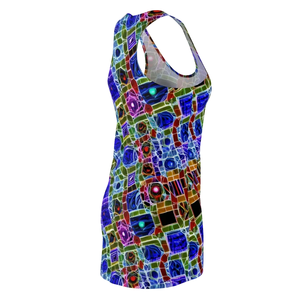 Neon Shardwork on Racerback Dress — Back Side