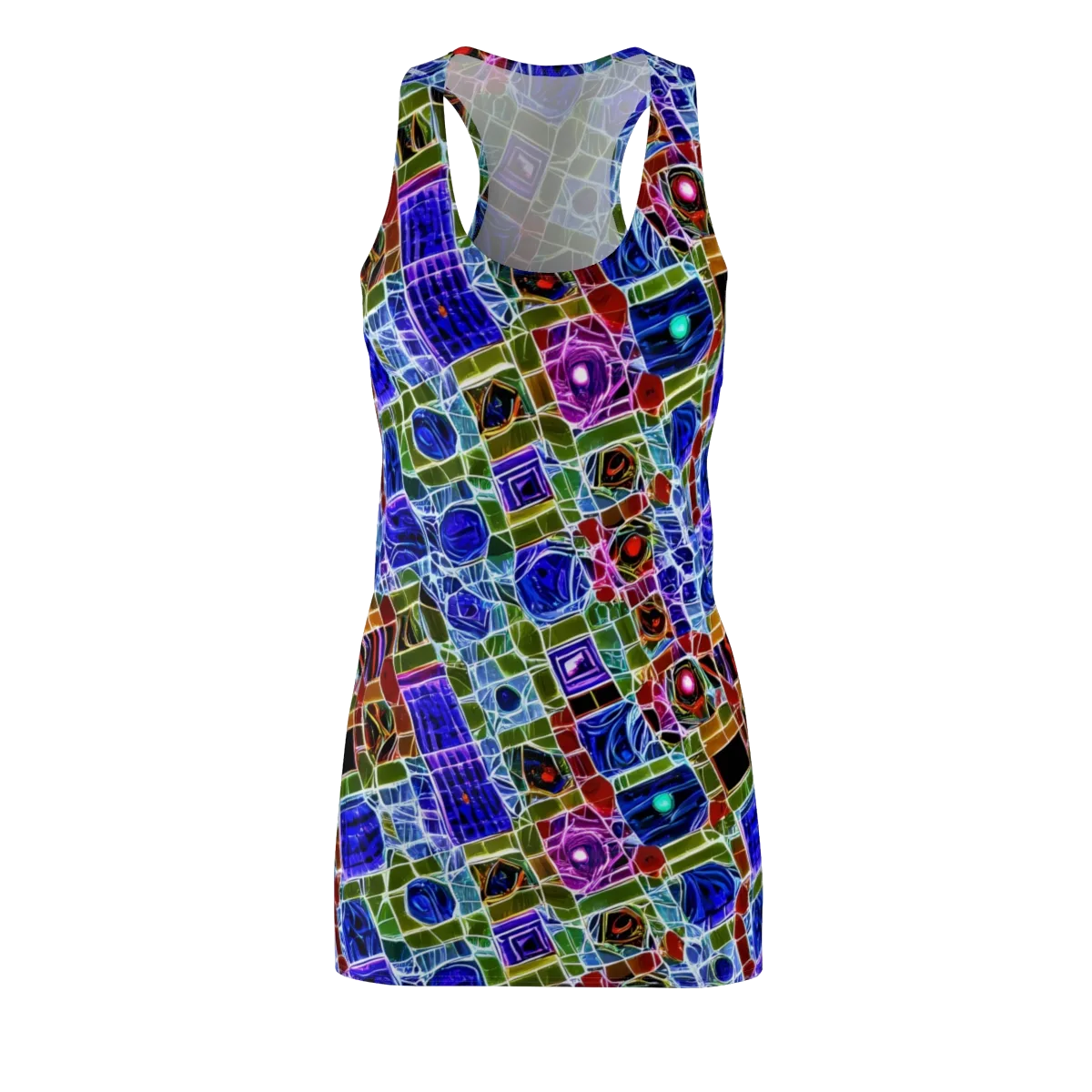Neon Shardwork on Racerback Dress — Front