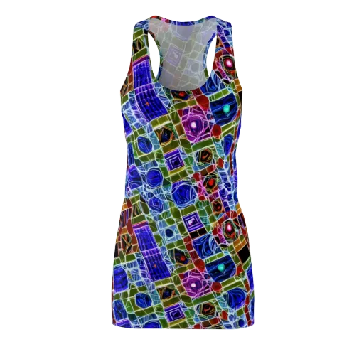 Neon Shardwork on a Racerback Dress