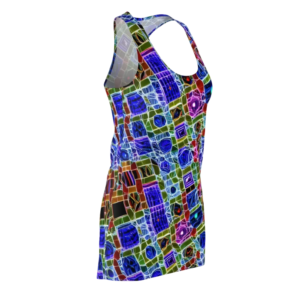 Neon Shardwork on Racerback Dress — Front Side