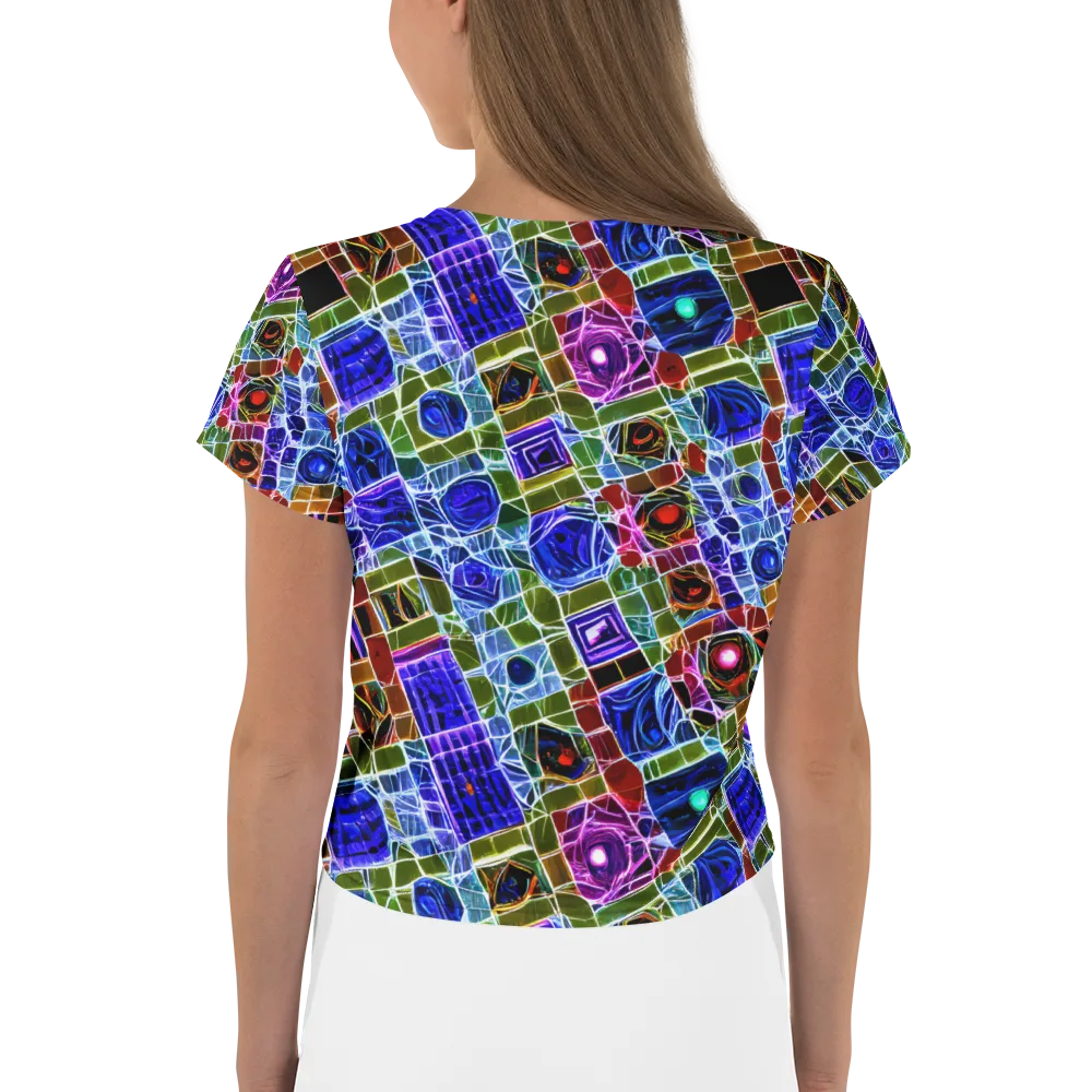 Neon Shardwork on Crop Tee — Back