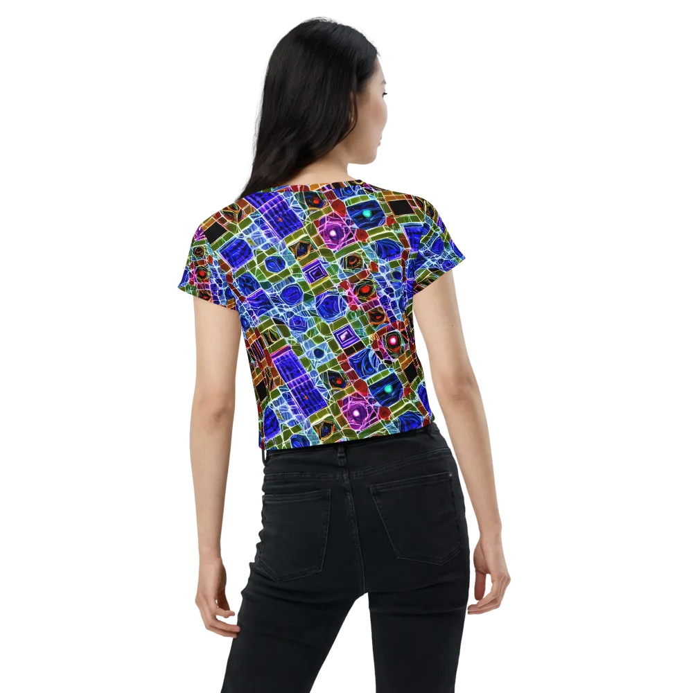 Neon Shardwork on Crop Tee — Back
