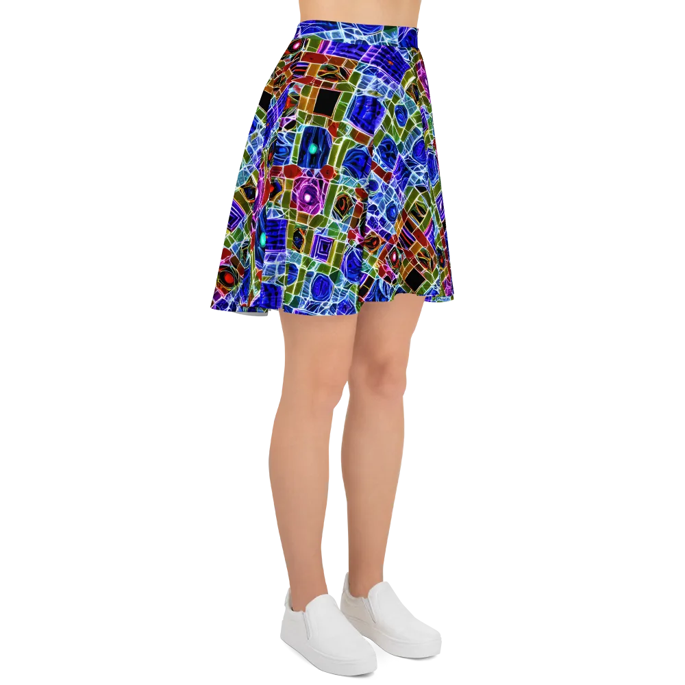 Neon Shardwork on Skater Skirt — Right
