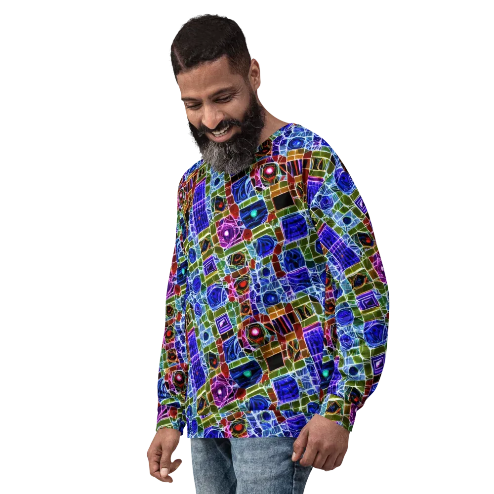 Neon Shardwork on Sweatshirt — Left Front