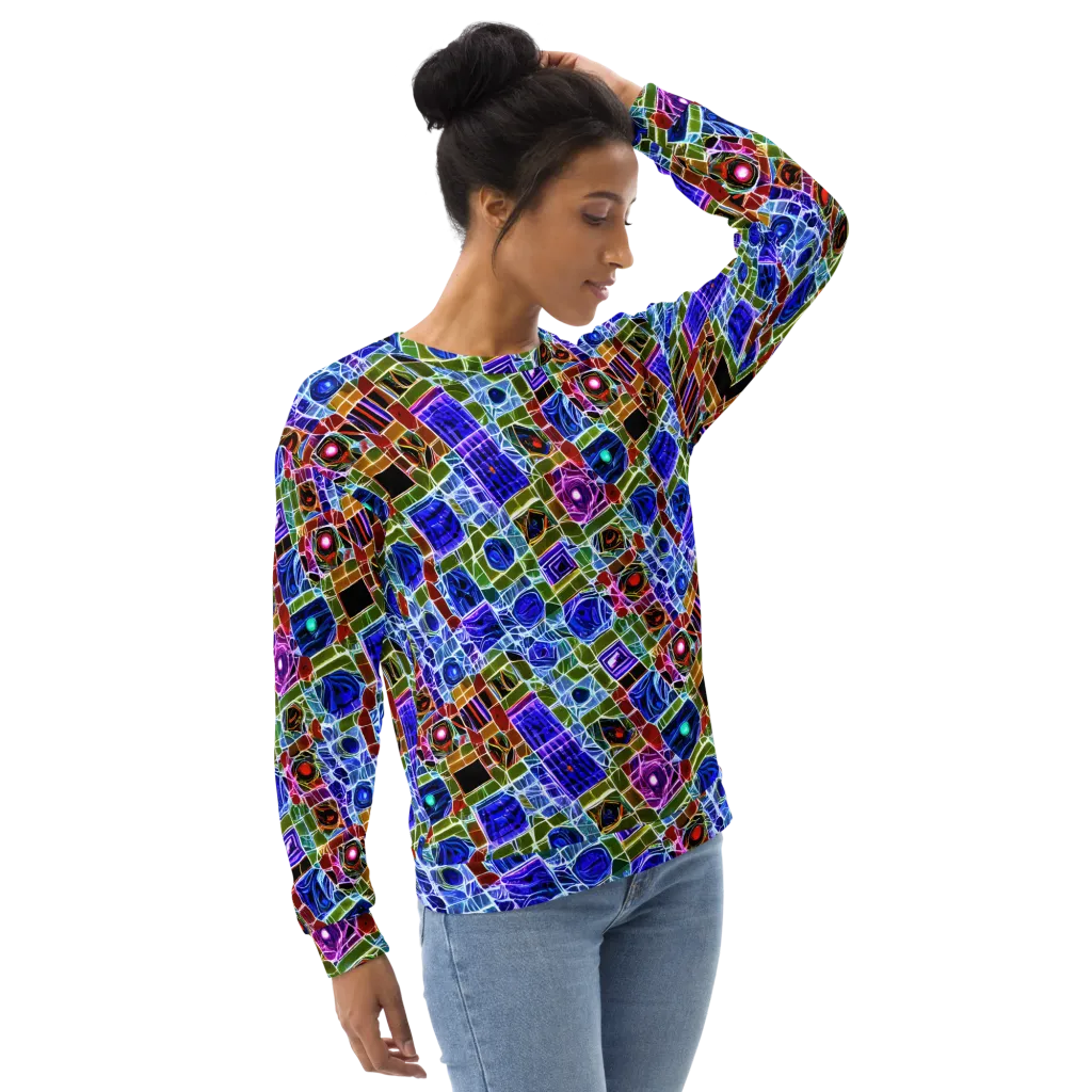Neon Shardwork on Sweatshirt — Right Front