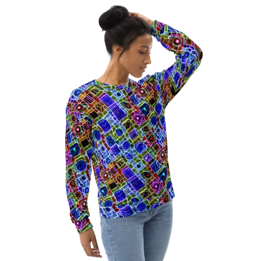 Neon Shardwork on a Sweatshirt
