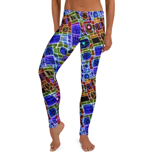 Neon Shardwork on a Leggings