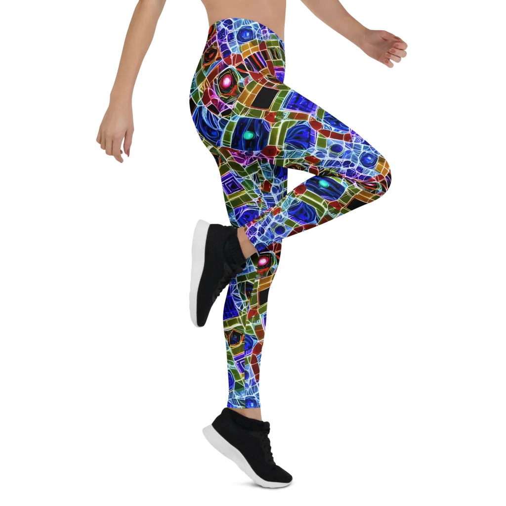 Neon Shardwork on Leggings — Right