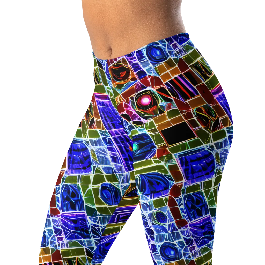 Neon Shardwork on Leggings — Left Front