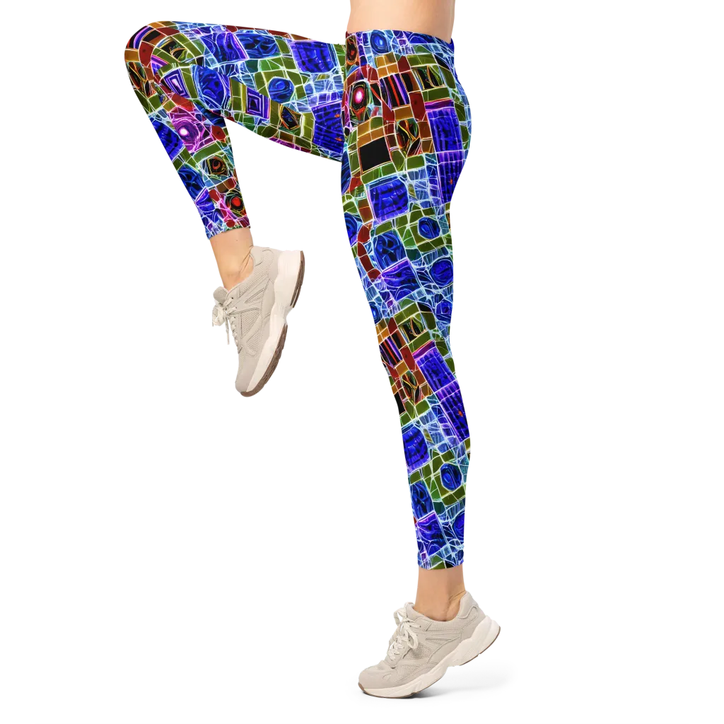 Neon Shardwork on Leggings — Left