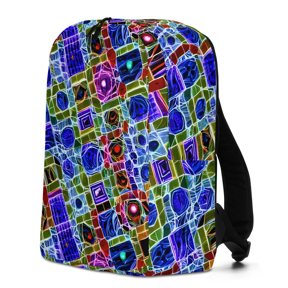 Neon Shardwork on Minimalist Backpack — Left