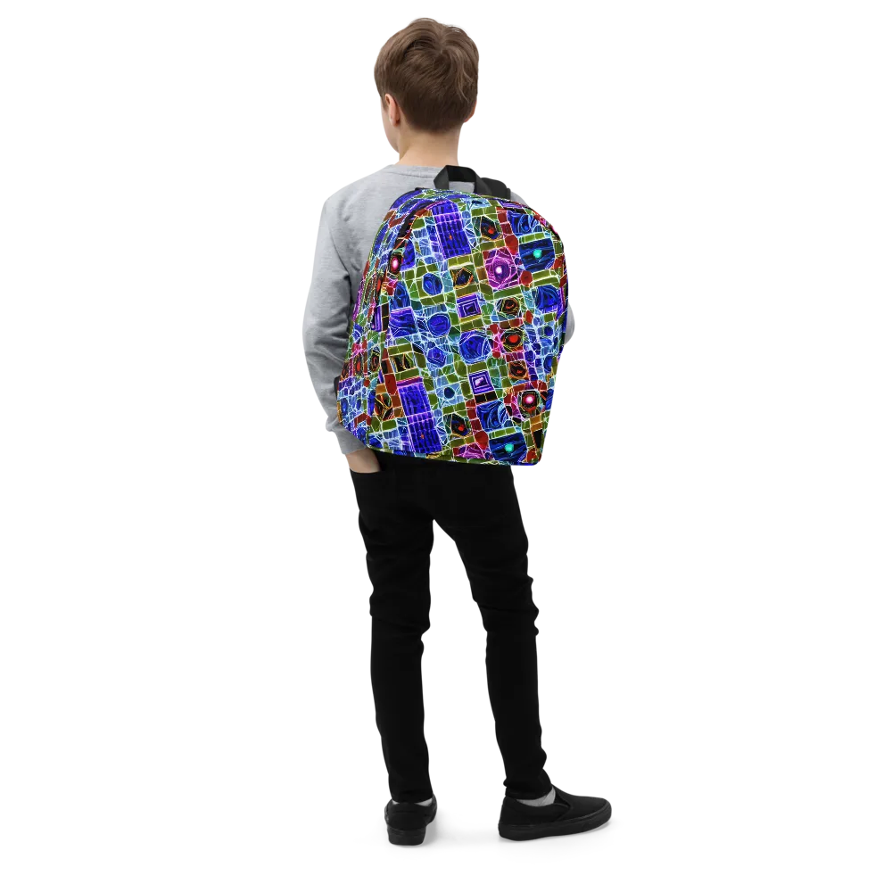 Neon Shardwork on Minimalist Backpack — Right Front