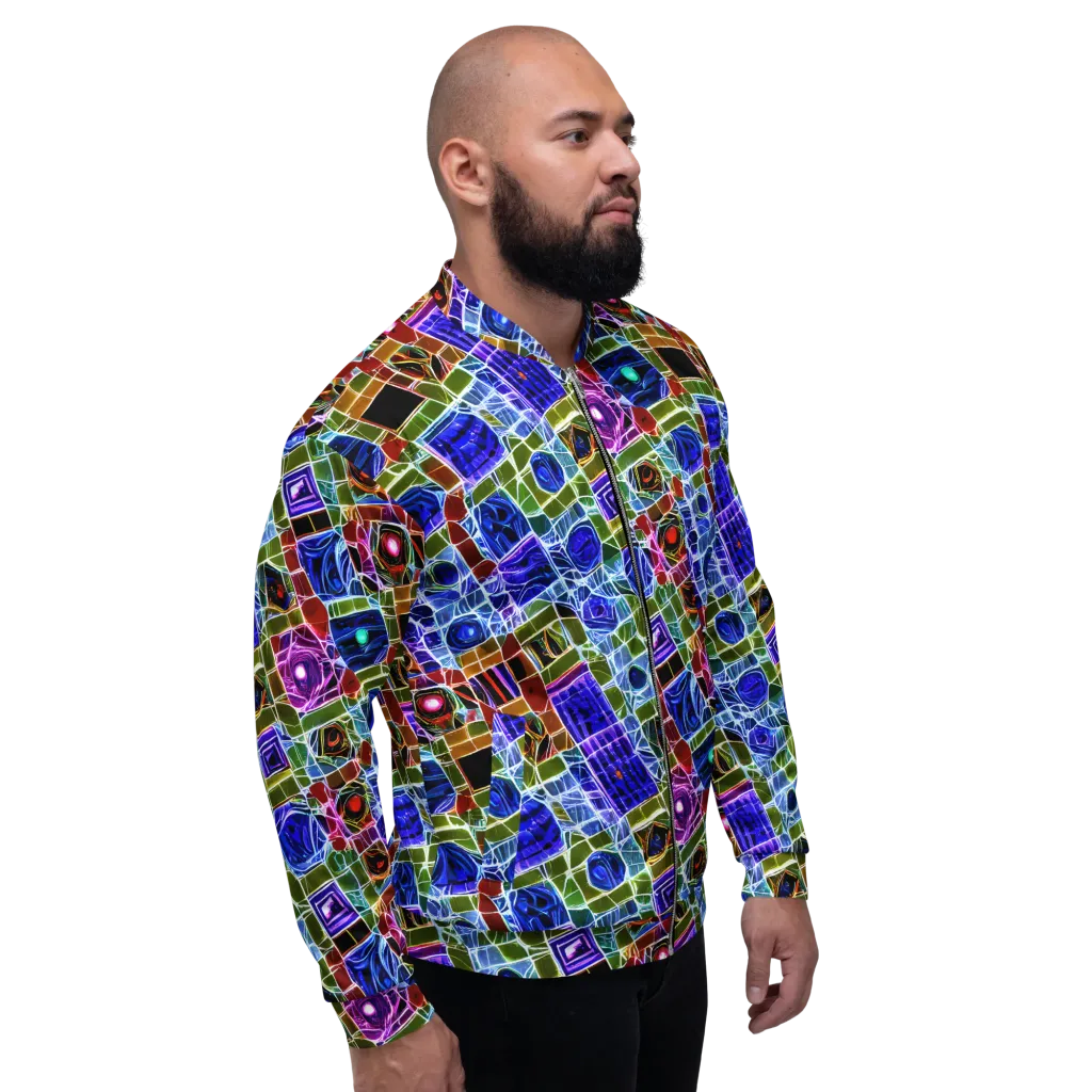 Neon Shardwork on Bomber Jacket — Right