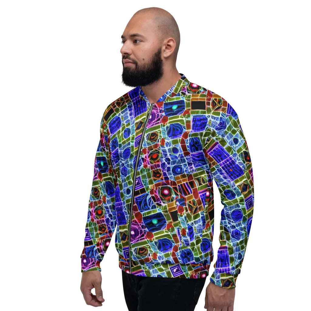 Neon Shardwork on Bomber Jacket — Left