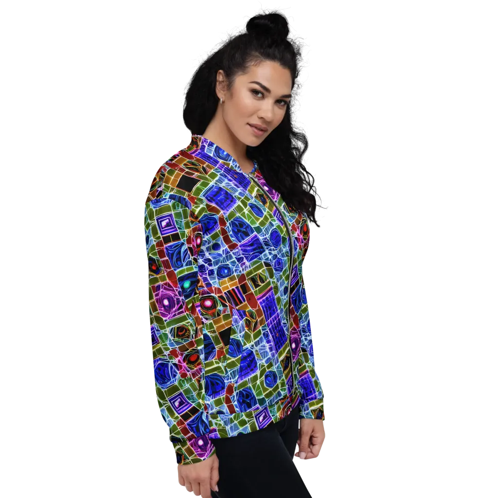 Neon Shardwork on Bomber Jacket — Right