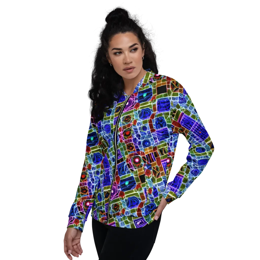 Neon Shardwork on Bomber Jacket — Left