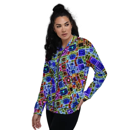 Neon Shardwork on a Bomber Jacket