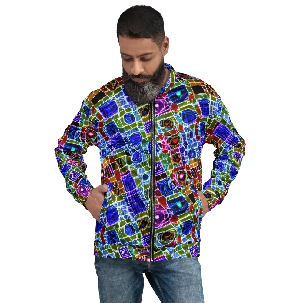 Neon Shardwork on Bomber Jacket — Front