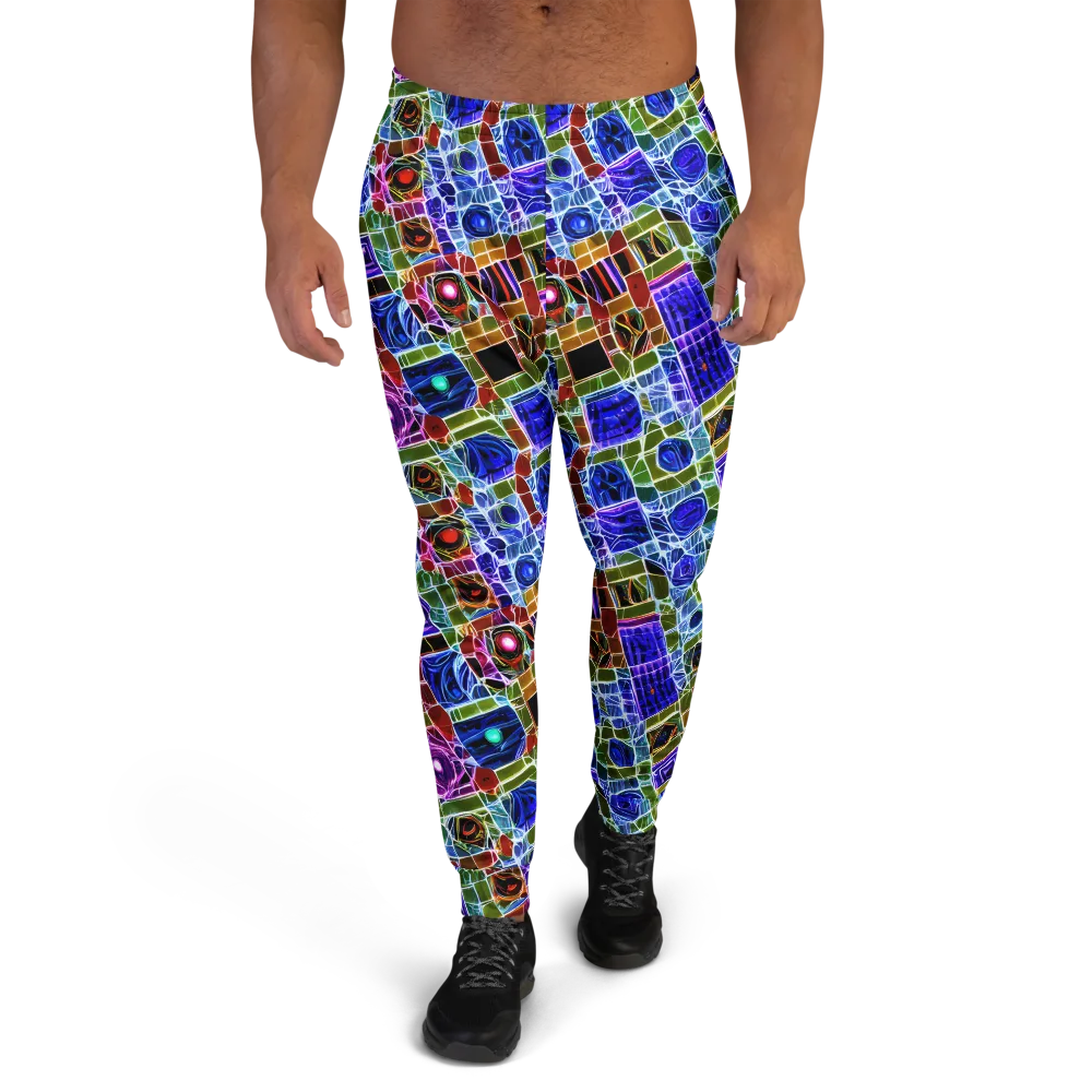 Neon Shardwork on Men's Joggers — Front